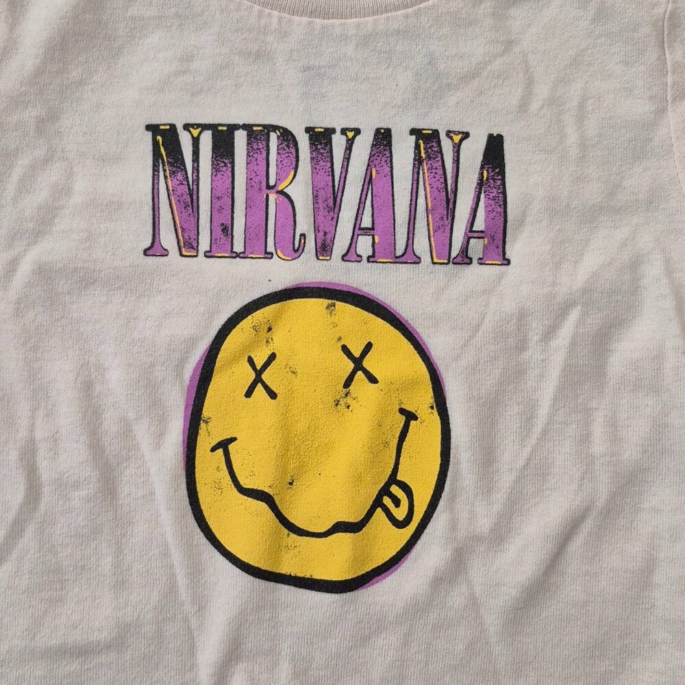 Nirvana Child’s 12M Yellow Tongue Out Yellow Short Sleeve Graphic T-Shirt